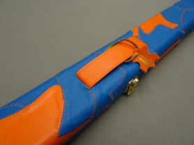 Ton Praram III Leather Case – 1 pc Double - Patch – Blue / Orange